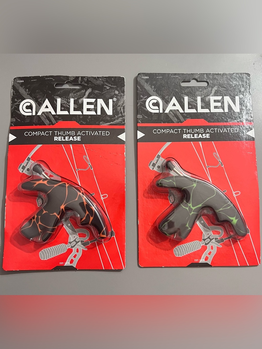 Allen Compact Thumb Activated Release - Black with Orange / Black with Green